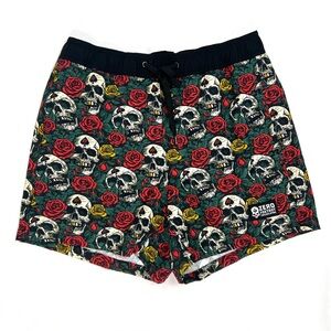 Zero Foxtrot Skull & Roses Lined Training Shorts Men's Size Medium 5” Inseam